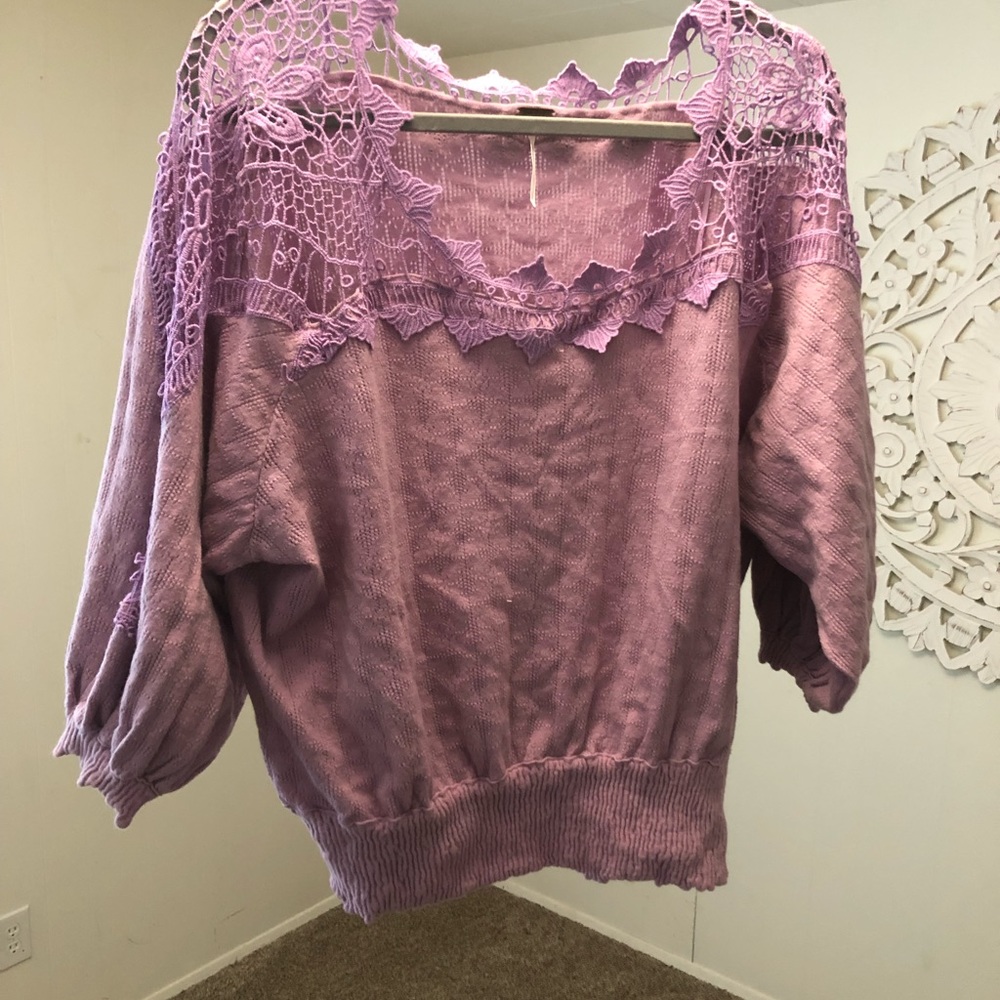 Free People lace sweater large